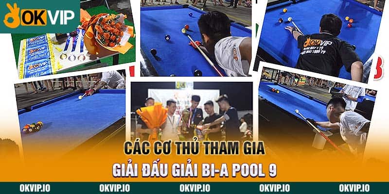 Các cơ thủ tham gia giải đấu Bi-a Cup Pool 9