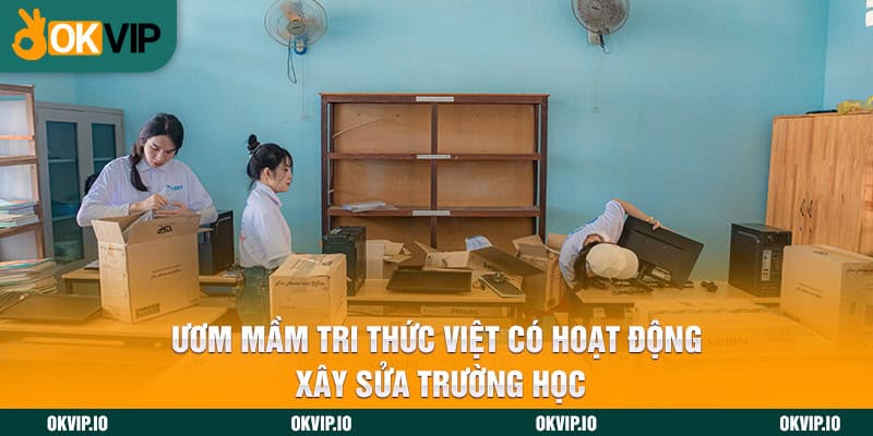 Ươm Mầm Tri Thức Việt có hoạt động xây sửa trường học